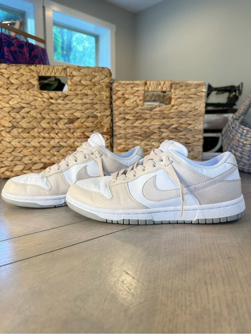 Nike Women’s Low-Top Sneakers in Cream and White